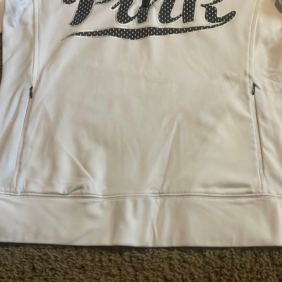 Pink Victoria Secret Ultimate long sleeve white 1/4 zip front top Ladies Sz L - Picture 4 of 14